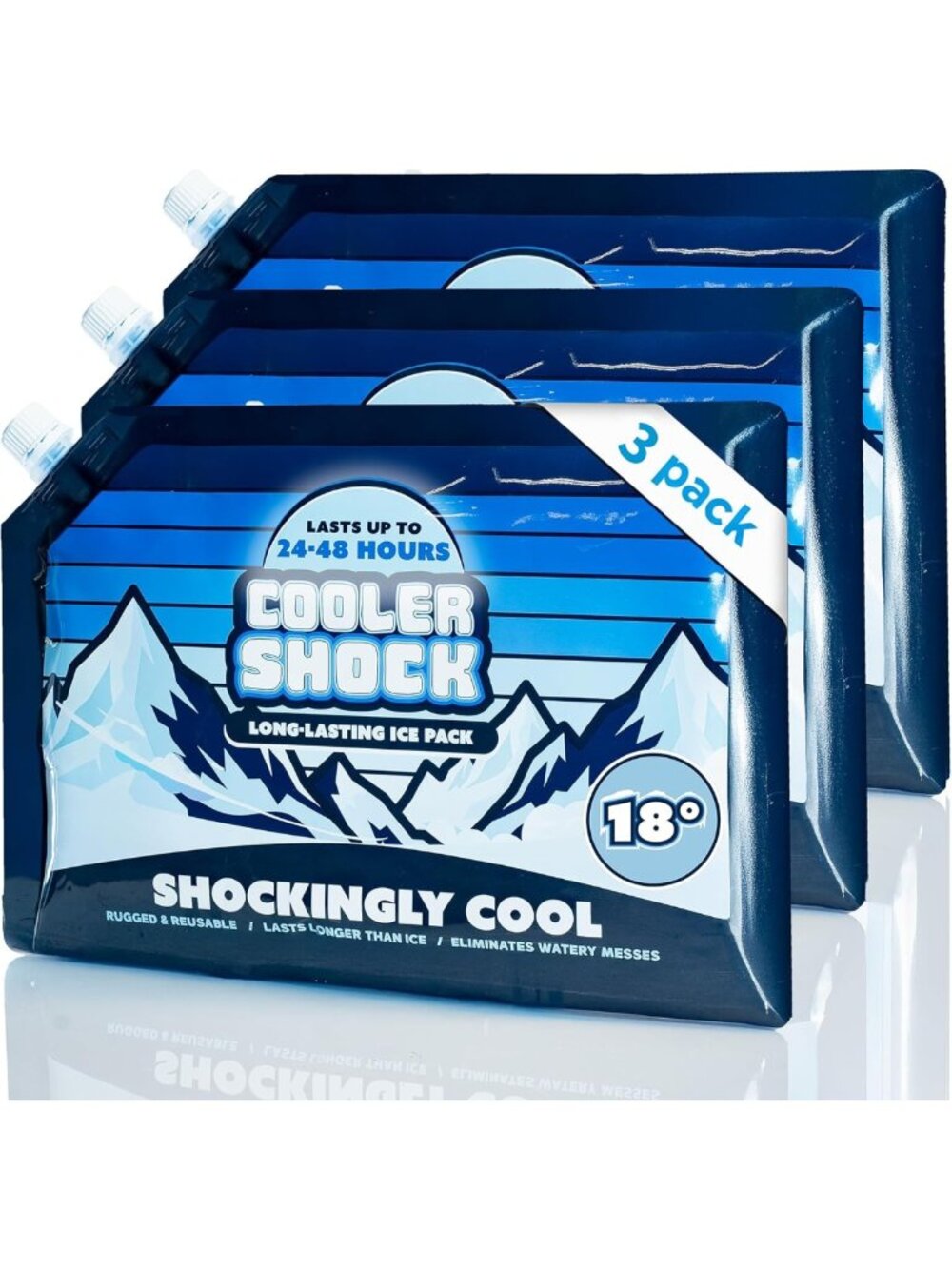 Long Lasting Reusable Ice Packs for Coolers, Lunch Boxes & Camping Gear